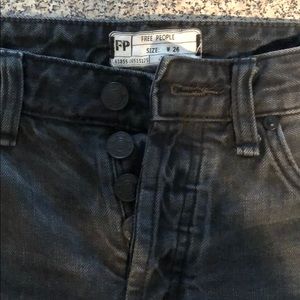 Free people black denim shorts size 26